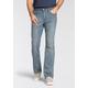 Bootcut-Jeans LEVI'S "527 SLIM BOOT CUT" Gr. 36, Länge 34, blau (here we stop) Herren Jeans Bootcut