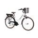 F.lli Schiano E-Ride 28 Zoll City E-Bike, Elektrofahrrad für Damen Herren, Pedelec mit 250W Motor, Shimano 21-Gang-Getriebe, in Weiss mit Korb