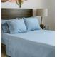 Jennifer Adams Essentials Queen Size Sheet Set 4 Piece, Microfiber Queen Bed Sheets Set - Breathable, Wrinkle & Fade Resistant - Deep Pockets up to 16” for Queen Size Bed(Light Denim, Queen)