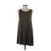 Forever 21 Casual Dress - A-Line: Green Solid Dresses - Women's Size Small