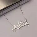 Personalized Custom Name Stainless Steel Necklace Pendant for Women Girls Gold Box Chain Choker