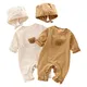 2023 Autumn Baby Romper cute Bear One-Piece Bodysuit for Girls Boys long Sleeveless Infant Jumpsuit