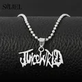 2023 JUICE Wrld Pendant Necklace Singer Rapper Letter Name Chain Stainless Steel Necklace Fans