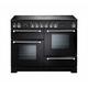 Rangemaster Kitchener KCH110ECBL/C Black / Chrome 110cm Ceramic Range Cooker