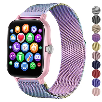 20mm strap Für Amazfit GTS 4/3/2e/Mini/stratos 3/2 Metall Magnetische schleife 22mm uhr Armband Image