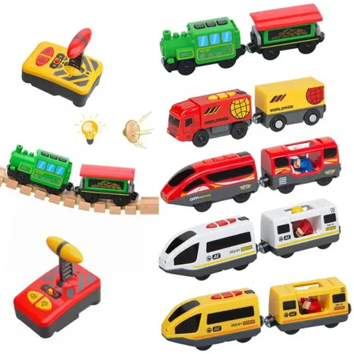 Neue Kinder RC Elektrische Zug Lokomotive Magnetische Zug Diecast Spielzeug Fit für Holz Zug
