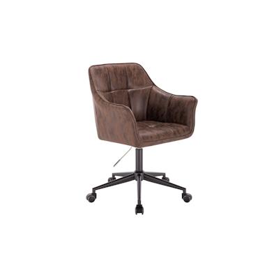 SVITA Bürostuhl Schreibtischstuhl Bürostühle Lounge Sessel Drehstuhl Kunstleder Braun