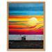 Sunrise Mural Street Art Graffiti In Bright Vibrant Sunset Art Print Framed Poster Wall Decor 12x16 inch