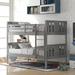 Wooden Bunk Bed Only Platform Bed Frames Bedroom Sets Gray