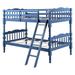 Twin Bunk Bed in Dark Blue Finish