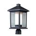 Z-Lite Mesa 1 Light Outdoor Post Light with Clear Beveled and Matte