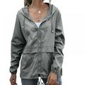Women s Waterproof Rain Jacket Lightweight Hooded Raincoat Windbreaker for Hiking Travel Outdoor