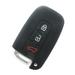 Car key case Silicone 3 Button Smart Remote Key Fob Case Protect Cover for Tucson IX35 (Black)