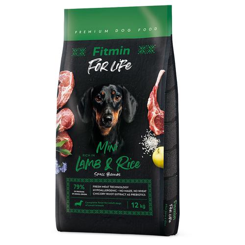 12kg Fitmin Dog For Life Lamm & Reis Mini Hundefutter trocken