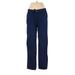 Lands' End Casual Pants - Mid/Reg Rise: Blue Bottoms - Women's Size 8