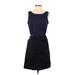 Tommy Hilfiger Casual Dress - A-Line Scoop Neck Sleeveless: Blue Print Dresses - Women's Size 2