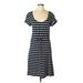 Columbia Casual Dress - A-Line: Blue Print Dresses - Women's Size Small Petite