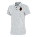 Women's Antigua Heather Gray San Francisco Giants Motivated Polo