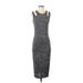 Philosophy Republic Clothing Casual Dress - Midi Scoop Neck Sleeveless: Gray Marled Dresses - Women's Size X-Small