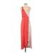 The Addison Story Casual Dress - Maxi: Pink Color Block Dresses - Women's Size X-Small