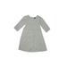 Casual Dress - A-Line Crew Neck Short sleeves: Gray Dresses - Women's Size 4