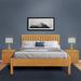 Camden Isle Furniture Graham Wooden Platform Bed w/ Slatted Headboard Wood in Brown/Green | 43.3 H x 63 W x 83.5 D in | Wayfair 114632