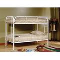 Wildon Home® Twin over Twin Bed Metal in Gray/White | 42.5 W x 77.75 D in | Wayfair CST35633 26761641