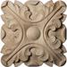Ekena Millwork Acanthus Rosette Applique Wood in Brown | 2.75" H x 2.75" W x 0.5" D | Wayfair ROS02X02ACAL