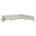 Meridian Furniture USA Maldives 184.5 Outdoor Patio Sectional w/ Cushions Metal in Gray/White | 33 H x 184.5 W x 60.5 D in | Wayfair 337Cream-Sec4A