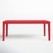 AllModern Farrah Plastic Outdoor Coffee Table Plastic in Red | 15.7 H x 39.4 W x 23.6 D in | Wayfair DB8D180EFAB14EF4A2A56090FE75FE84