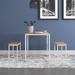 Ebern Designs Lakeria 4 - Person Dining Set Wood/Metal in White/Brown | 17.7 H x 35.4 D in | Wayfair 337F4DA98B6E4770856005AC1338E60A