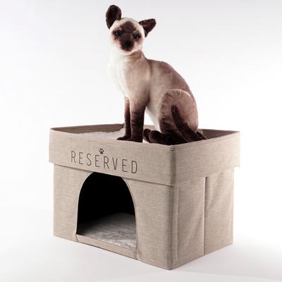 Home Base 2-Tier Collapsible Cat Cave - Precious T...