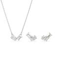 Swarovski Mesmara Mixed Cuts White Earring and Necklace Set