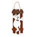 The Holiday Aisle® 17" Halloween Wood Hanging Boo Ghost On Fence Sign Wood in Brown | 17 H x 8 W x 1 D in | Wayfair