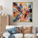 Ivy Bronx Briaca Blue Abstracted Fractals & Dimensions II On Canvas Print Canvas, Cotton in Blue/Orange/Red | 16 H x 16 W x 1 D in | Wayfair