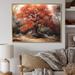 Red Barrel Studio® Cirillo Fall Foliage Tree In The Woods II On Canvas Print Metal in Black/Orange | 16 H x 32 W x 1 D in | Wayfair