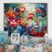 Red Barrel Studio® Ryuki Red Vibrant Garden Symphony IV On Canvas Print Metal in Blue/Orange/Red | 30 H x 40 W x 1.5 D in | Wayfair