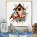 Red Barrel Studio® Bird On A Birdhouse Framed On Canvas Print Canvas | 30 H x 30 W x 1 D in | Wayfair EC175ECD2D774545BA5FC40A1861D81D