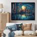 Red Barrel Studio® Blue & Orange Artistic Tributes To The Art Deco Framed On Canvas Print Canvas in Blue/Red/Yellow | 12 H x 20 W x 1 D in | Wayfair