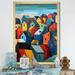 Red Barrel Studio® Blue & Orange Cityscape Chronicles Framed On Canvas Print Plastic in Blue/Red/Yellow | 44 H x 34 W x 1.5 D in | Wayfair