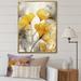 Red Barrel Studio® Palm Tropical Ginkgo Artwork III On Canvas Print Metal in Brown/White/Yellow | 32 H x 24 W x 1 D in | Wayfair
