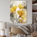 Red Barrel Studio® Palm Tropical Ginkgo Artwork III On Canvas Print Metal in Brown/White/Yellow | 32 H x 16 W x 1 D in | Wayfair