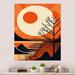 Red Barrel Studio® Orange Sun Sitting Mountain Top VIII On Metal Graphic Art Metal in Black/Orange | 20 H x 12 W x 1 D in | Wayfair