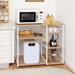 17 Stories Kitchen Island w/ Manufactured Wood Top Wood in White | 33.5 H x 35.5 W x 16 D in | Wayfair 8921335A48C94DA487B5018A134B5F01