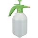 Pressure Spray Bottle, 2 Litres, Adjustable Brass Nozzle, for Water & Weed Killer, Pump Sprayer, White/Green - Relaxdays