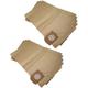 vhbw 10x Vacuum Cleaner Bag compatible with Bosch PAS 1000, PAS 1000F, PAS 11-25, PAS 11-25 F, GAS 1000 RF, GAS 12-30 F Vacuum Cleaner - Paper Brown