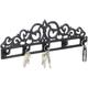 Cast Iron Wall Coat Rack, 5 Hooks, Antique Cottage-Style, for Keys, HxWxD: 13.5 x 42 x 4 cm, Black - Relaxdays