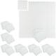 Floor Mat, 72 Protective Mats For Sports & Fitness Equipment, Bordered, WxD each Tile: 30x30cm, 6.48 m², White - Relaxdays