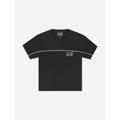 EA7 Emporio Armani Boys Train Gold Label T-shirt In Black Size 4 Yrs