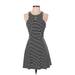 American Eagle Outfitters Casual Dress - A-Line: Black Stripes Dresses - Women's Size X-Small